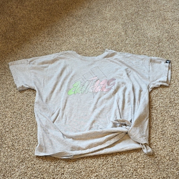 Girls Clothing Set Size 10/12  Adidas Gray Shirt and Vibrant Dresses - Picture 6 of 6